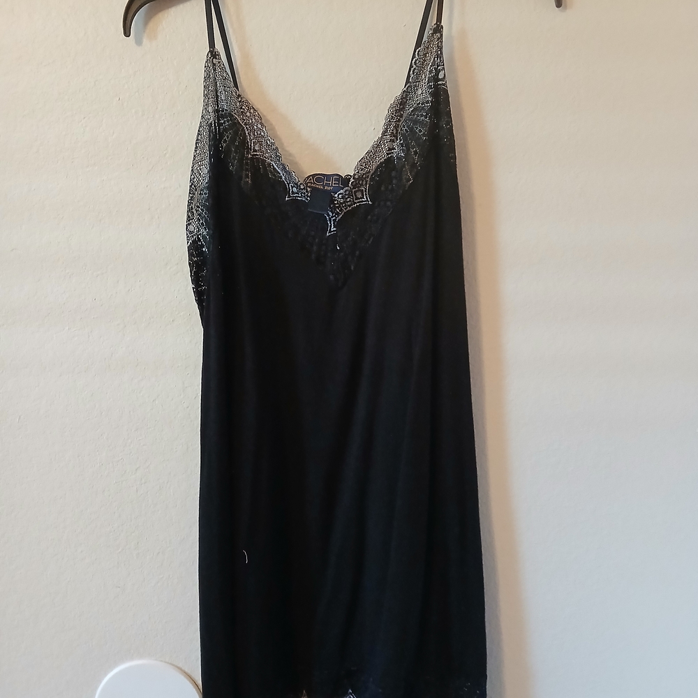 RACHEL Rachel Roy Black and Gray Lace Chemise
